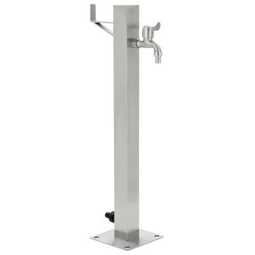 Stainless Steel Square Garden Water Column - 65 cm | HipoMarket