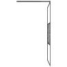 Modern Walk-in Shower Wall 100x195cm ESG Glass - Black Design