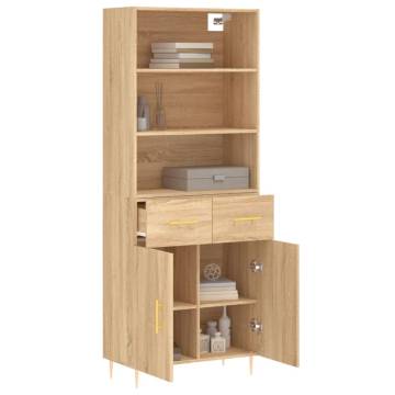 Stylish Highboard Sonoma Oak | Durable Engineered Wood Storage