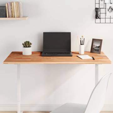 Rectangular Solid Wood Beech Table Top - 100x60x1.5 cm