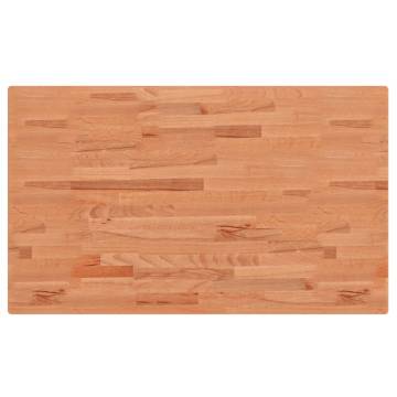 Rectangular Solid Wood Beech Table Top - 100x60x1.5 cm