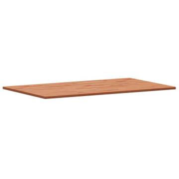 Rectangular Solid Wood Beech Table Top - 100x60x1.5 cm