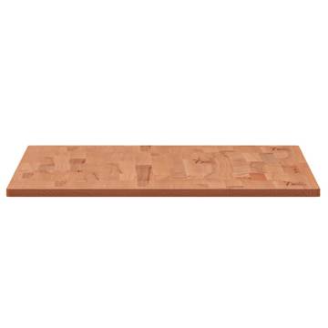 Rectangular Solid Wood Beech Table Top - 100x60x1.5 cm