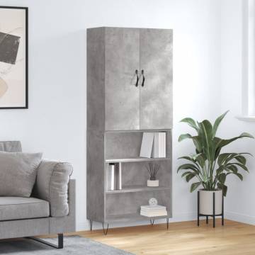 Highboard Concrete Grey - Stylish & Durable Storage Solution