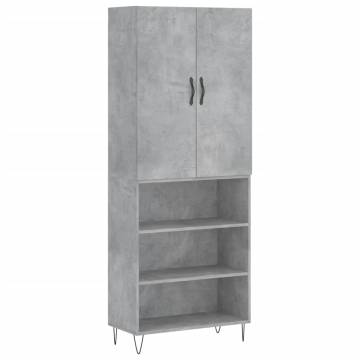 Highboard Concrete Grey - Stylish & Durable Storage Solution