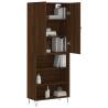 Stylish Highboard Brown Oak - 69.5x34x180 cm | HipoMarket