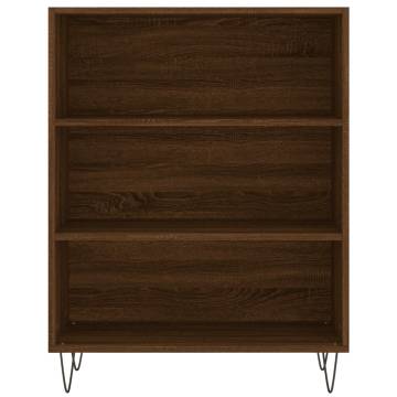 Stylish Highboard Brown Oak - 69.5x34x180 cm | HipoMarket