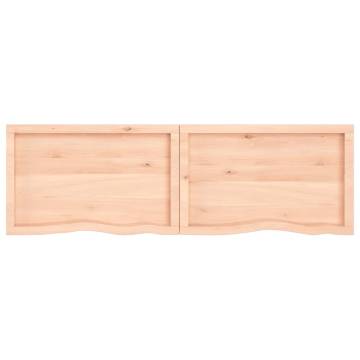 Bathroom Countertop 180x50 cm - Untreated Solid Oak Wood