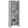 Stylish Highboard Concrete Grey - 69.5x32.5x180 cm