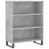 Stylish Highboard Concrete Grey - 69.5x32.5x180 cm