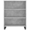 Stylish Highboard Concrete Grey - 69.5x32.5x180 cm