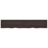 Wall Shelf Dark Brown - Solid Oak Wood | HipoMarket