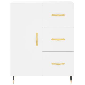 Stylish Highboard White 69.5x34x180 cm - Engineered Wood