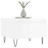 Stylish High Gloss White Coffee Tables - 2 pcs Set