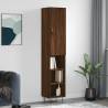 Highboard Brown Oak 34.5x34x180 cm Engineered Wood Colour brown oak Quantity in Package 1 Model 3 shelves 