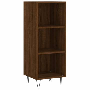 Stylish Highboard in Brown Oak - 34.5x34x180 cm | Hipomarket