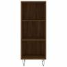 Stylish Highboard in Brown Oak - 34.5x34x180 cm | Hipomarket