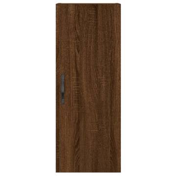 Stylish Highboard in Brown Oak - 34.5x34x180 cm | Hipomarket