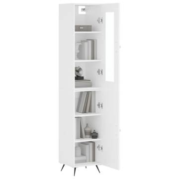 Stylish Highboard White 34.5x34x180 cm | Hipomarket