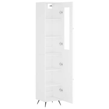 Stylish Highboard White 34.5x34x180 cm | Hipomarket