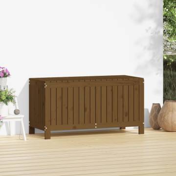 Garden Storage Box Honey Brown – Solid Pine Wood | Hipo Market