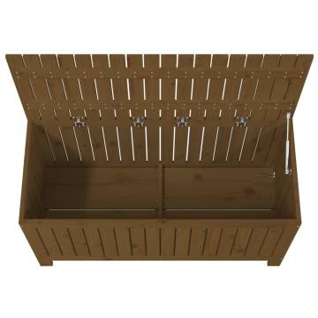 Garden Storage Box Honey Brown – Solid Pine Wood | Hipo Market