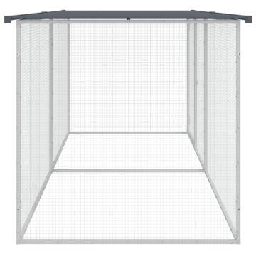 Durable Chicken Cage with Roof - Anthracite 203x98 cm