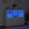 Modern White Sideboards with LED Lights - 3 pcs | HipoMarket