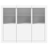 Modern White Sideboards with LED Lights - 3 pcs | HipoMarket