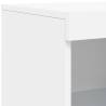 Modern White Sideboards with LED Lights - 3 pcs | HipoMarket