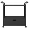 Stylish Black Bar Cart with Drawer - 100x45x97 cm | HipoMarket