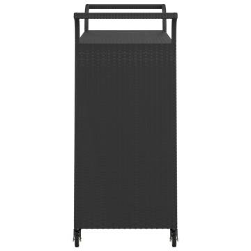 Stylish Black Bar Cart with Drawer - 100x45x97 cm | HipoMarket