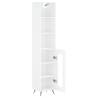 Stylish Highboard High Gloss White - 34.5x34x180 cm | Hipomarket