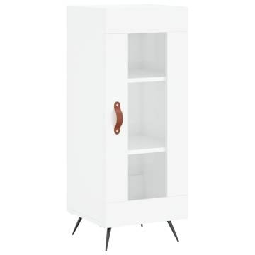 Stylish Highboard High Gloss White - 34.5x34x180 cm | Hipomarket