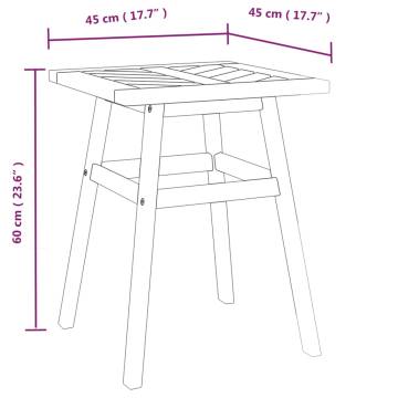 Stylish Acacia Wood Side Table - 45x45x60 cm