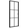 Interior Door ESG Glass & Aluminium 83x201.5 cm Black