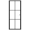 Interior Door ESG Glass & Aluminium 83x201.5 cm Black