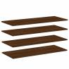 Wall Shelves 4 pcs Brown Oak - Engineered Wood Storage Solution