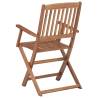 Folding Outdoor Chairs 6 pcs Solid Acacia Wood - Hipomarket