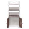 Elegant White & Brown Bathroom Cabinet - 46x24x116 cm