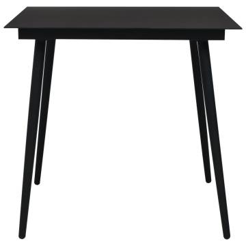 Garden Dining Table Black 80x80 cm - Modern & Durable Design