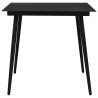 Garden Dining Table Black 80x80 cm - Modern & Durable Design