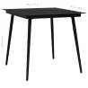 Garden Dining Table Black 80x80 cm - Modern & Durable Design