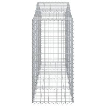 Arched Gabion Baskets 15 pcs - Durable Garden Barriers