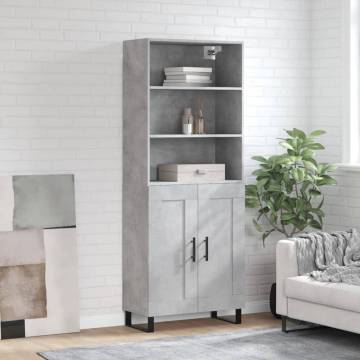 Highboard Concrete Grey - Stylish Storage Solution | HipoMarket UK