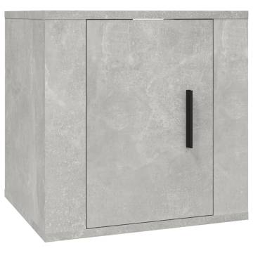 Wall Mounted TV Cabinet in Concrete Grey - 40x34.5x40 cm