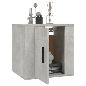 Wall Mounted TV Cabinet in Concrete Grey - 40x34.5x40 cm