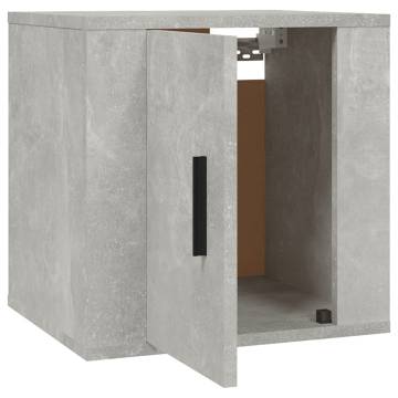 Wall Mounted TV Cabinet in Concrete Grey - 40x34.5x40 cm