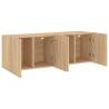 Stylish Wall-Mounted TV Cabinets in Sonoma Oak - 2 pcs