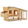 Chicken Cage Solid Pine Wood 178x67x92 cm - Cozy & Durable